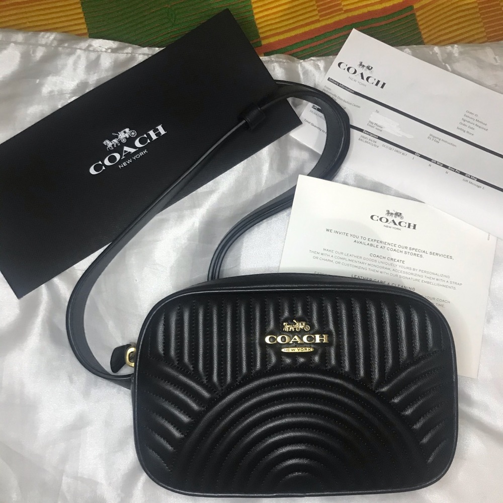 Black Coach Belt Bag